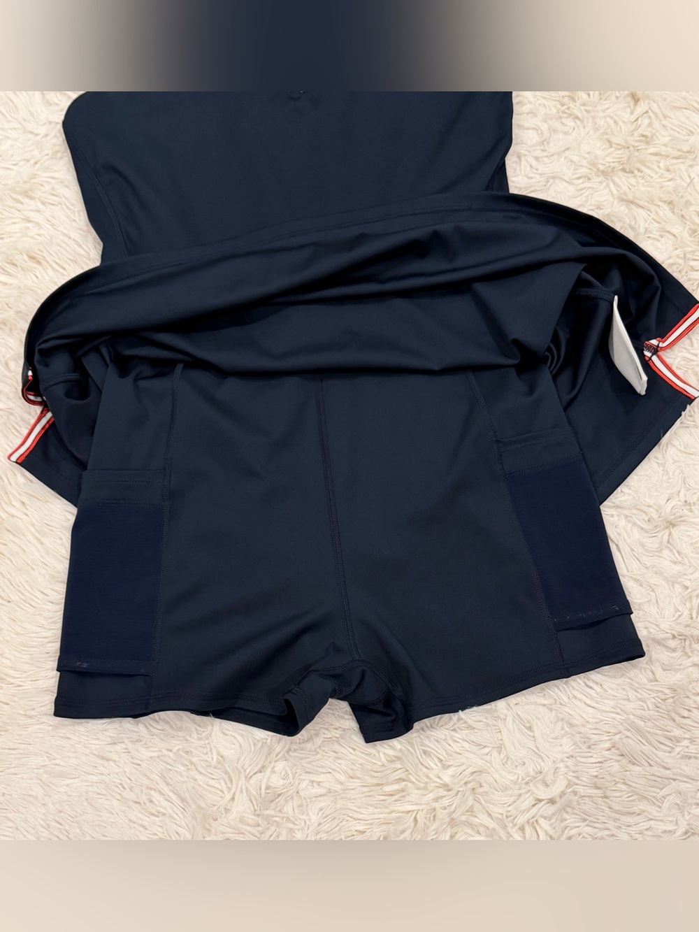 NEW Wilson Women's Tiebreaker Lined Tennis Dress Medium Navy Blue Racerback - Picture 4 of 9